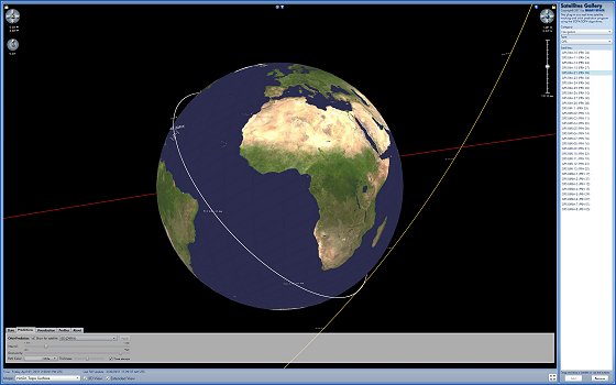 3-D view - Binary Space Satellite  Tracking Tool