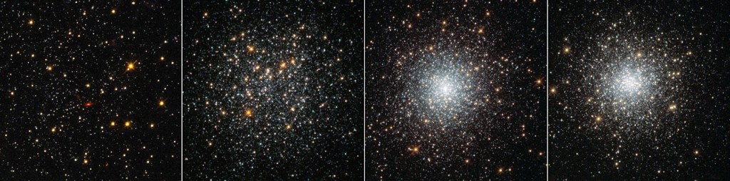 Four globular clusters in Fornax