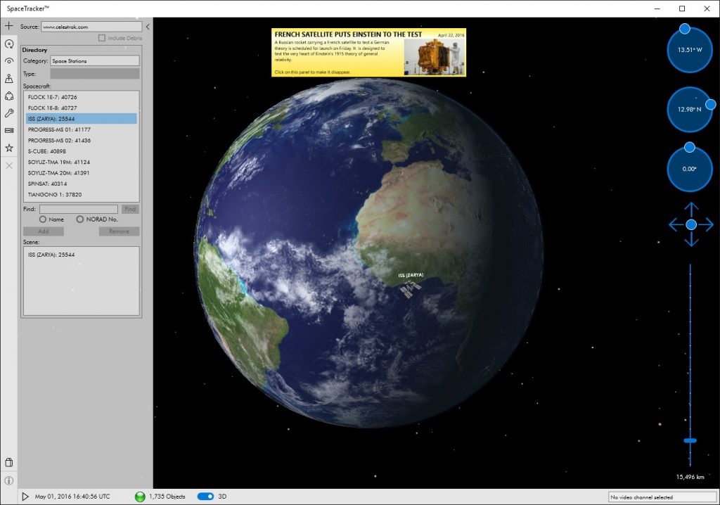 BINARY SPACE Satellite Tracking Tool available as free Win 10 app SpaceforAll at HobbySpace