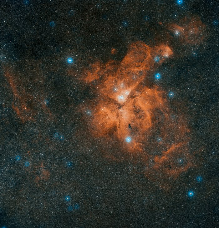 This image is a colour composite made from exposures from the Digitized Sky Survey 2 (DSS2). The field of view is approximately 4.7 x 4.9 degrees.