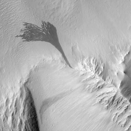 Example of streaks on Martian slopes.