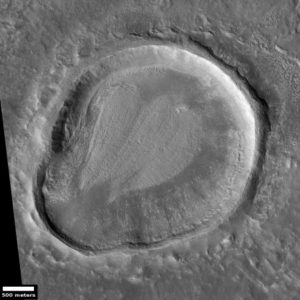 Odd Shaped Crater in Arabia Terra