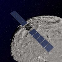 Dawn orbits the asteroid Vesta