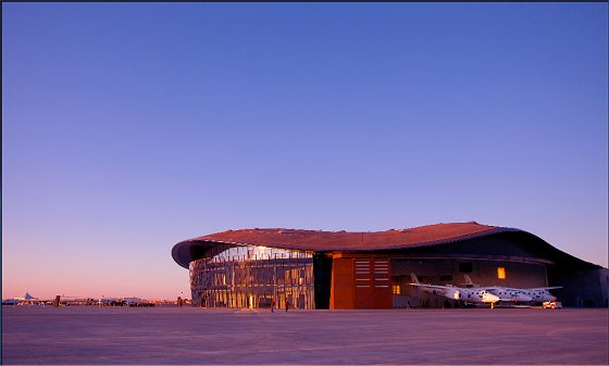 Terminal-hangar at Spaceport America